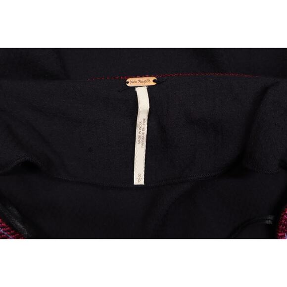 Free People Women's Black Drop Waist Embroidered Mini Dress Bohemian Sz S - Picture 7 of 9